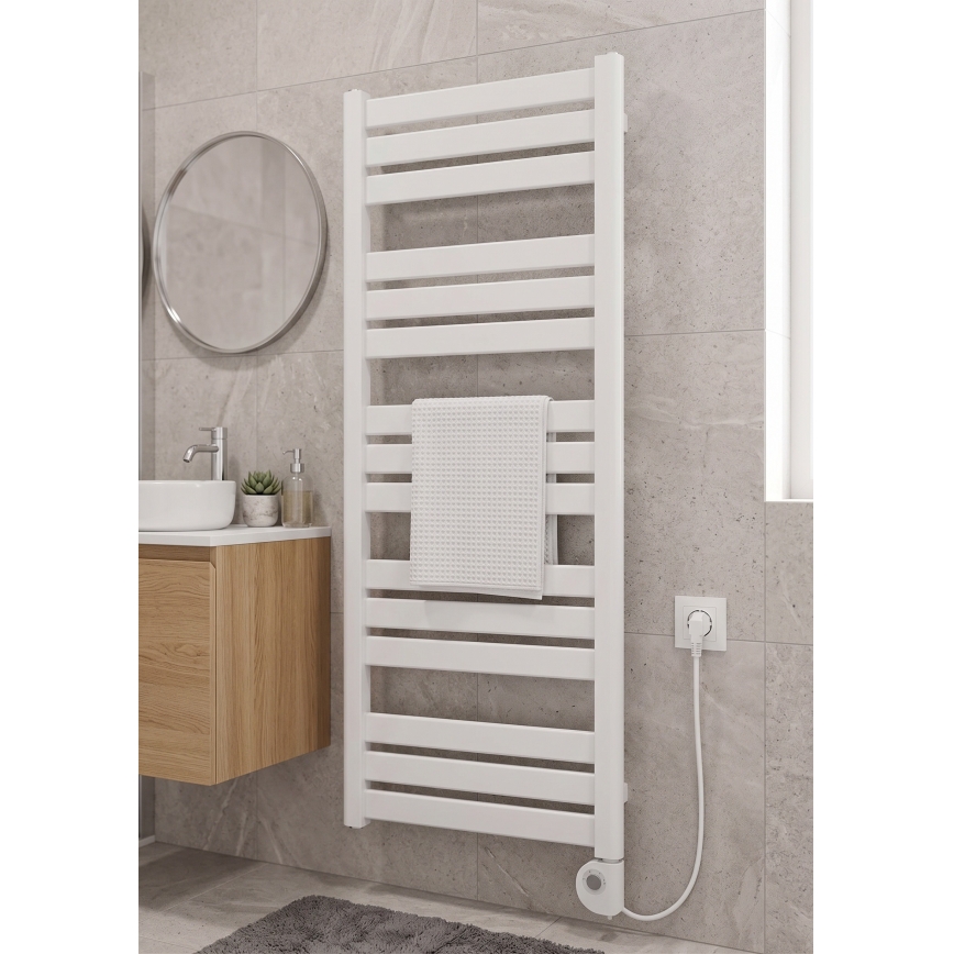 Vertaduro - Koupelnový radiátor s termostatem LUCY 600W 125x50 cm bílá