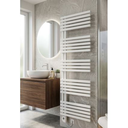 Vertaduro - Koupelnový radiátor s termostatem MICHELLE 600W 129x50 cm bílá