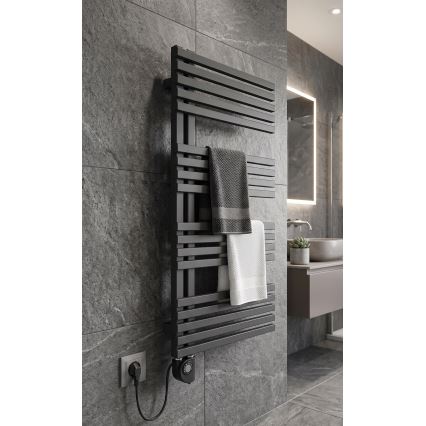 Vertaduro - Koupelnový radiátor s termostatem MICHELLE 600W 97x50 cm antracit