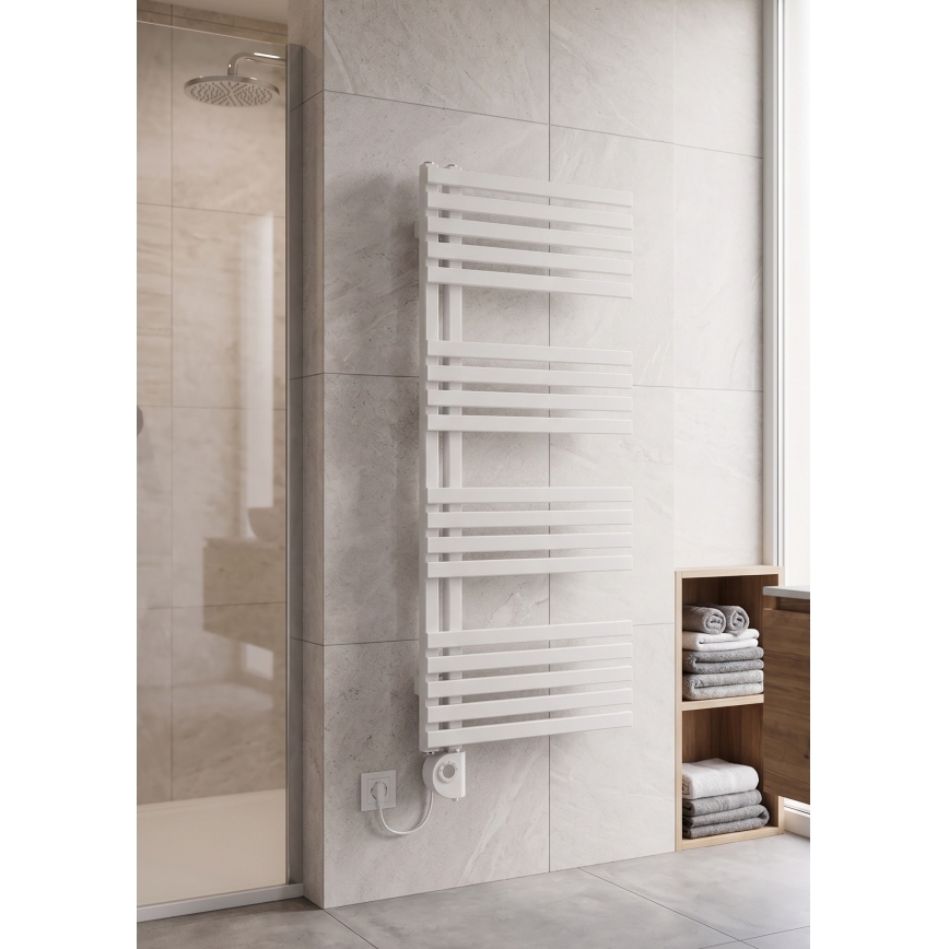 Vertaduro - Koupelnový radiátor s termostatem MICHELLE 600W 97x50 cm bílá