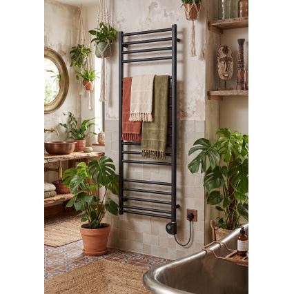 Vertaduro - Koupelnový radiátor s termostatem SIMONE 400W 114x50 cm antracit