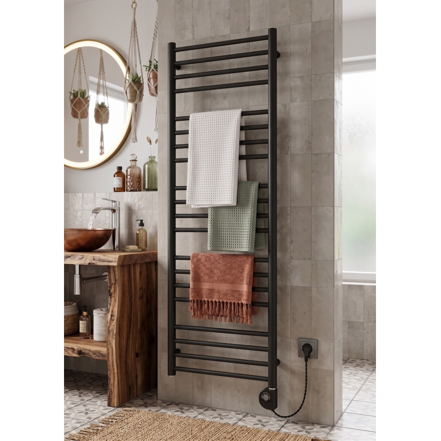 Vertaduro - Koupelnový radiátor s termostatem SIMONE 600W 144x50 cm antracit