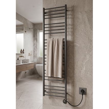 Vertaduro - Koupelnový radiátor s termostatem SIMONE 600W 174x50 cm antracit