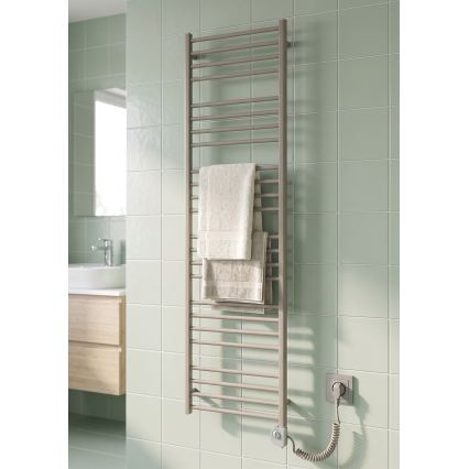 Vertaduro - Koupelnový radiátor s termostatem SIMONE 600W 174x50 cm taupe