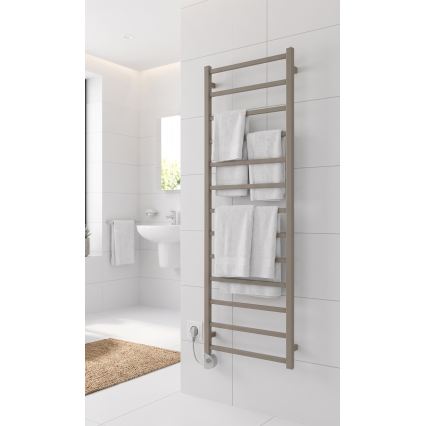 Vertaduro - Koupelnový radiátor s termostatem ZOE 400W 150x50 cm taupe
