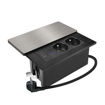 Vestavná zásuvka s bezdrátovým nabíjením 20W 2Z + USB-A + USB-C + HDMI
