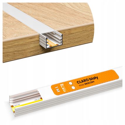 Vestavný profil pro LED pásky 1 m bílá