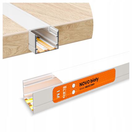 Vestavný profil pro LED pásky 1 m bílá