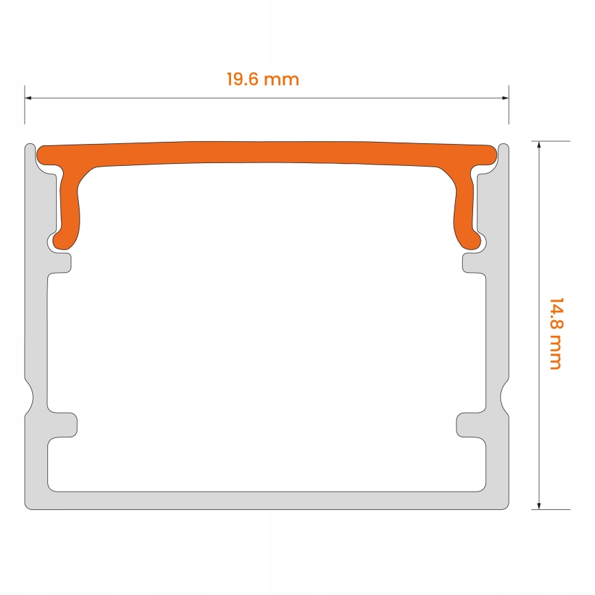 Vestavný profil pro LED pásky 1 m bílá