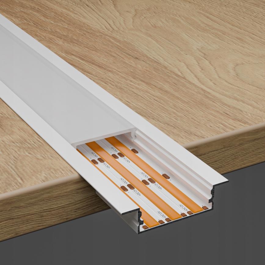 Vestavný profil pro LED pásky 1 m bílá