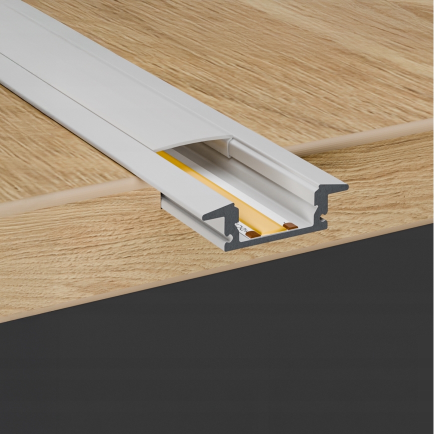 Vestavný profil pro LED pásky 1 m bílá