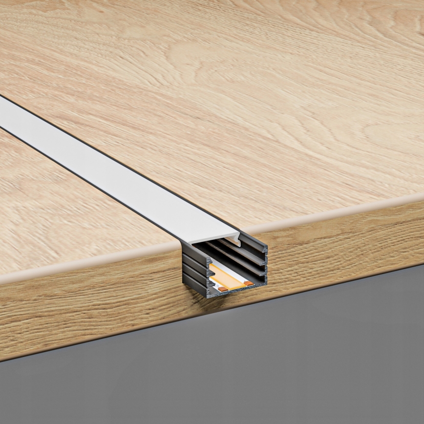 Vestavný profil pro LED pásky 1 m černá/bílá