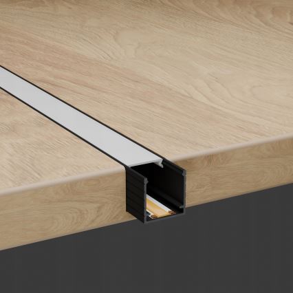 Vestavný profil pro LED pásky 1 m černá/bílá