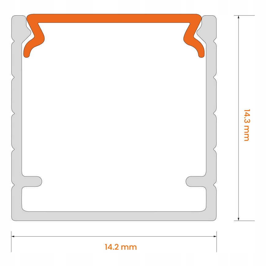 Vestavný profil pro LED pásky 1 m černá/bílá