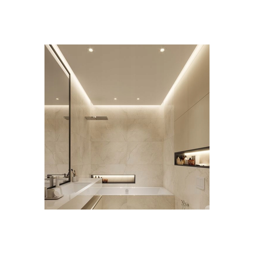 Vestavný profil pro LED pásky 1 m černá/čirá