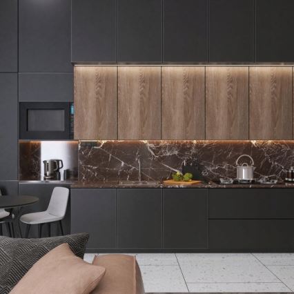 Vestavný profil pro LED pásky 1 m stříbrná/bílá