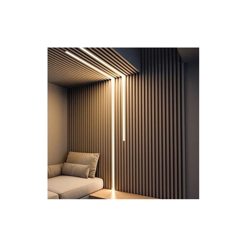 Vestavný profil pro LED pásky 1 m stříbrná/bílá