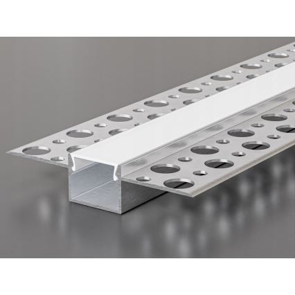 Vestavný profil pro LED pásky 1 m stříbrná/bílá