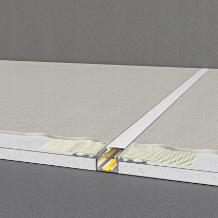 Vestavný profil pro LED pásky 1 m stříbrná/bílá