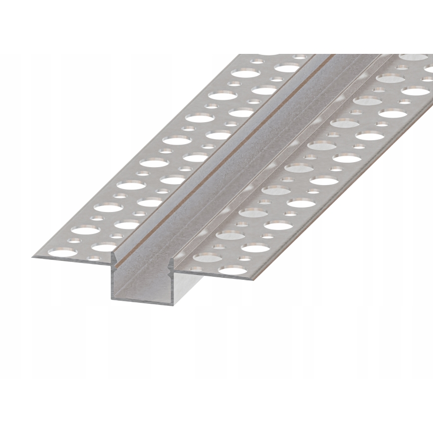 Vestavný profil pro LED pásky 1 m stříbrná/bílá