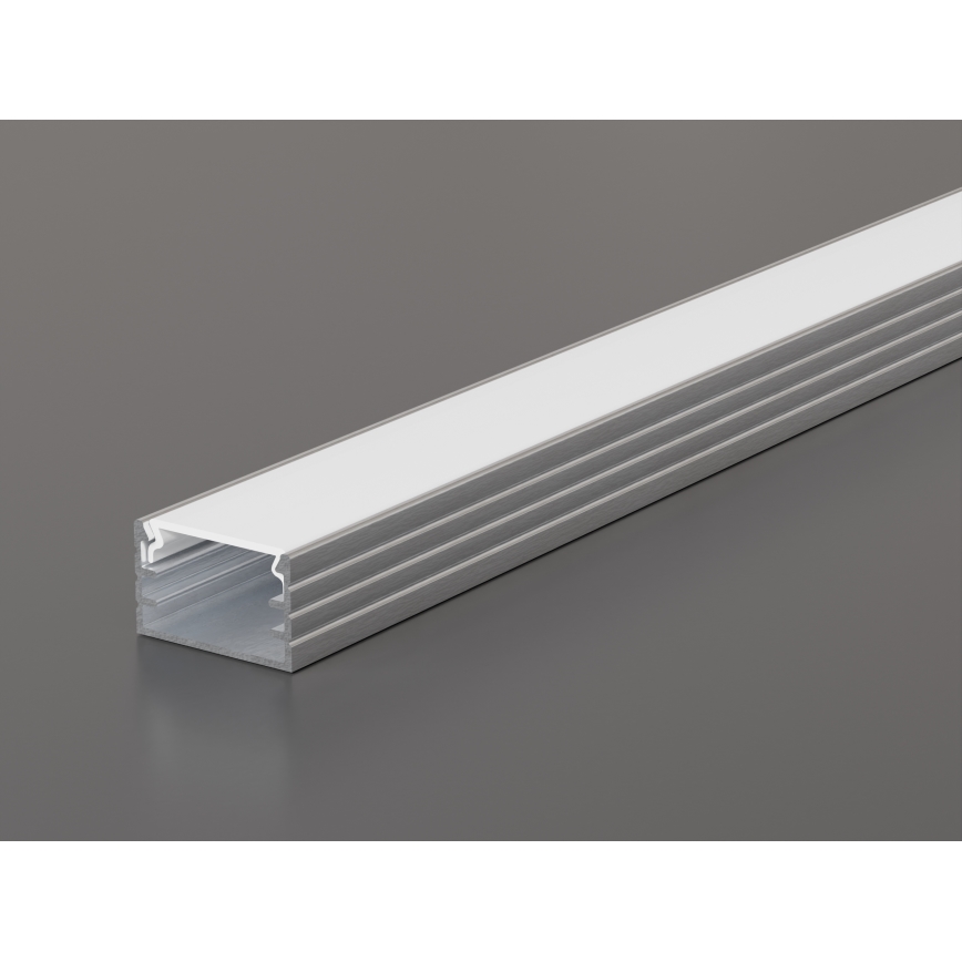 Vestavný profil pro LED pásky 1 m stříbrná/bílá