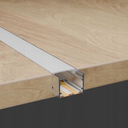 Vestavný profil pro LED pásky 1 m stříbrná/bílá