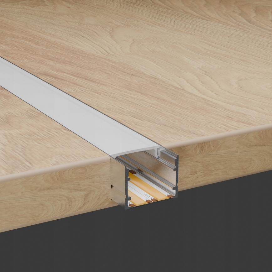 Vestavný profil pro LED pásky 1 m stříbrná/bílá