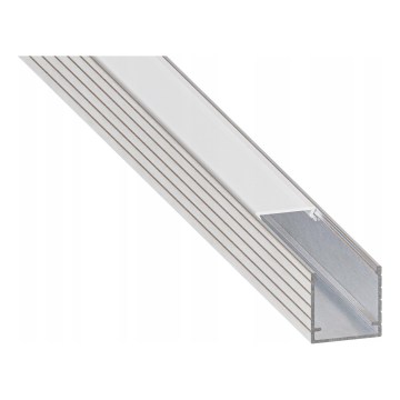 Vestavný profil pro LED pásky 1 m stříbrná/bílá