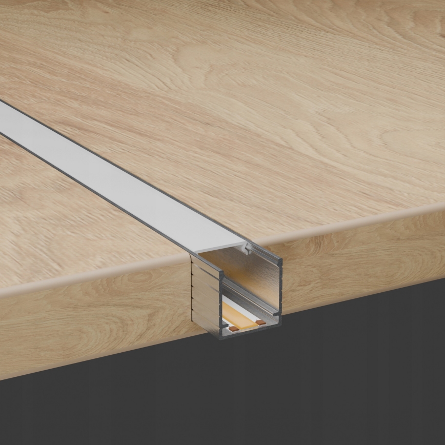 Vestavný profil pro LED pásky 1 m stříbrná/bílá