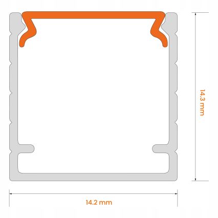 Vestavný profil pro LED pásky 1 m stříbrná/bílá