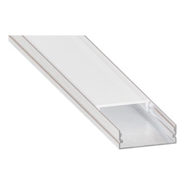 Vestavný profil pro LED pásky 1 m stříbrná/bílá