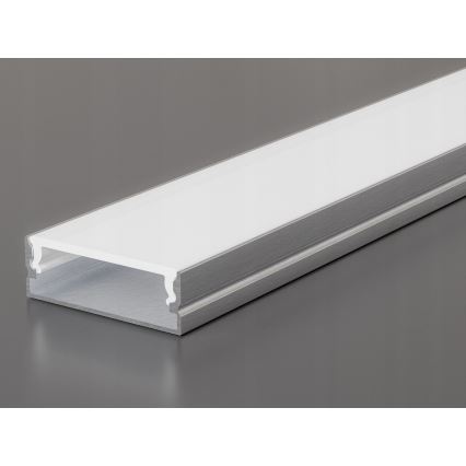 Vestavný profil pro LED pásky 1 m stříbrná/bílá