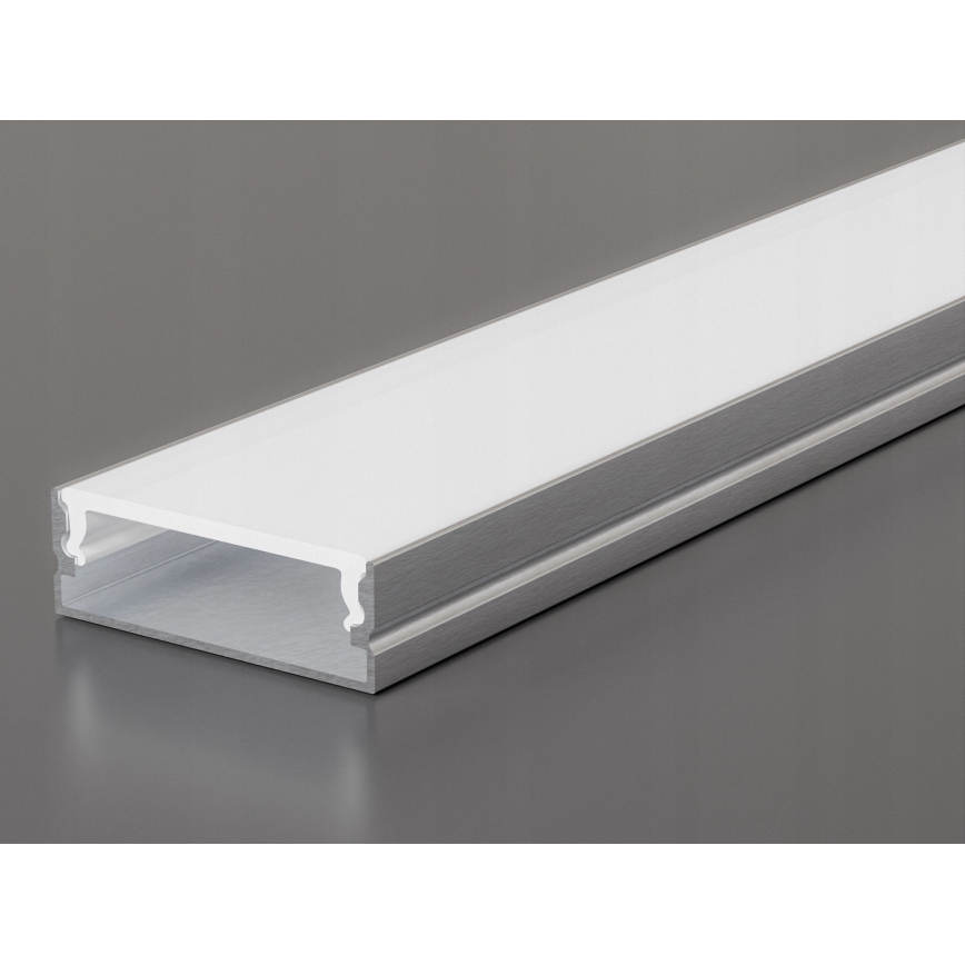 Vestavný profil pro LED pásky 1 m stříbrná/bílá