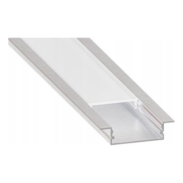 Vestavný profil pro LED pásky 1 m stříbrná/bílá