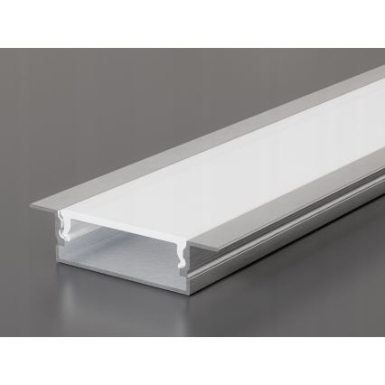 Vestavný profil pro LED pásky 1 m stříbrná/bílá