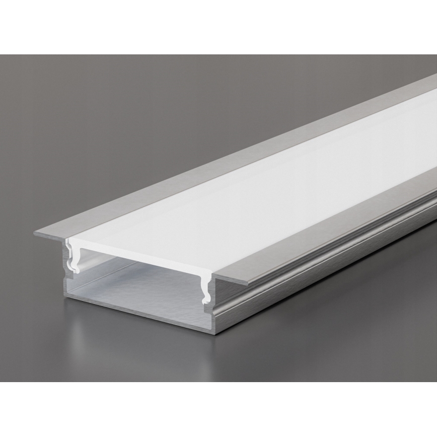 Vestavný profil pro LED pásky 1 m stříbrná/bílá