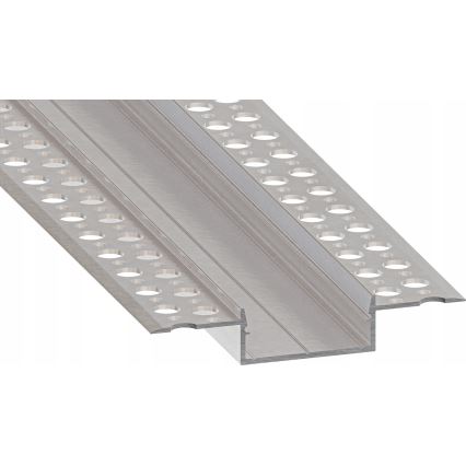 Vestavný profil pro LED pásky 1 m stříbrná/bílá
