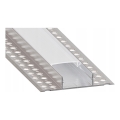 Vestavný profil pro LED pásky 1 m stříbrná/bílá
