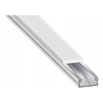 Vestavný profil pro LED pásky 1 m stříbrná/bílá