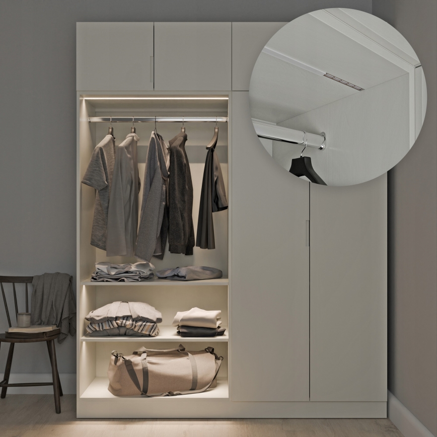 Vestavný profil pro LED pásky 1 m stříbrná/bílá