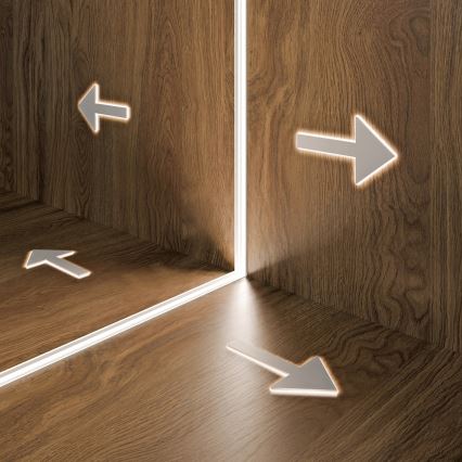 Vestavný profil pro LED pásky 1 m stříbrná/bílá