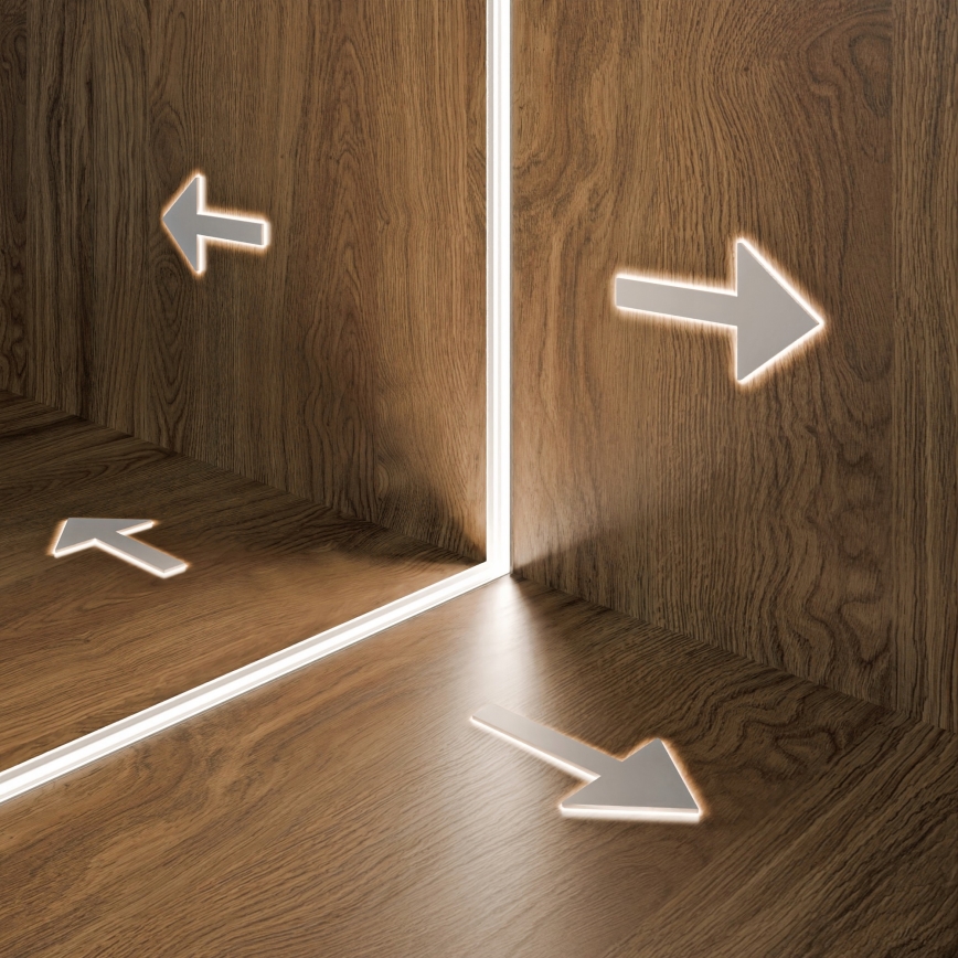 Vestavný profil pro LED pásky 1 m stříbrná/bílá