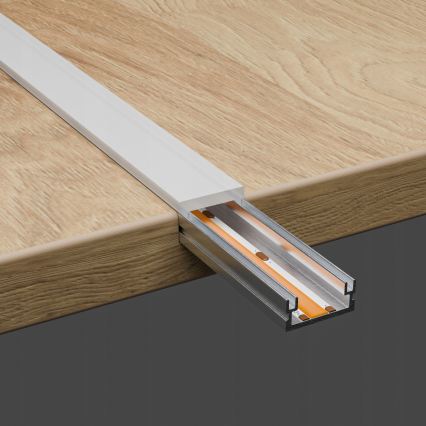 Vestavný profil pro LED pásky 1 m stříbrná/bílá