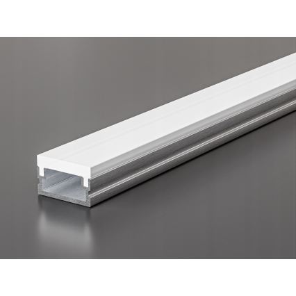 Vestavný profil pro LED pásky 1 m stříbrná/bílá