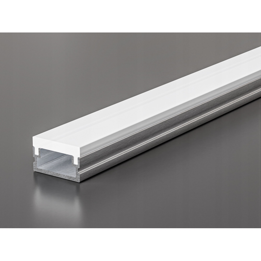 Vestavný profil pro LED pásky 1 m stříbrná/bílá