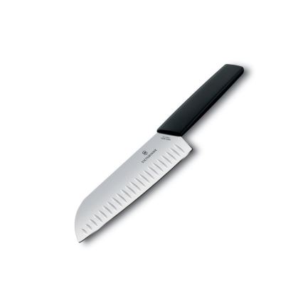 Victorinox - Kuchyňský nůž santoku SWISS MODERN 17 cm černá