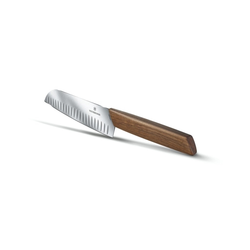 Victorinox - Kuchyňský nůž santoku SWISS MODERN 17 cm ořech