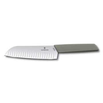 Victorinox - Kuchyňský nůž santoku SWISS MODERN 17 cm zelená