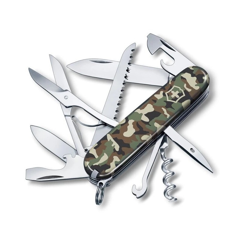 Victorinox - Multifunkční kapesní nůž HUNTSMAN 9,1 cm/15 funkcí maskáčová