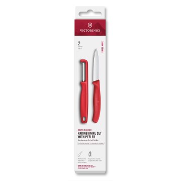 Victorinox - Sada kuchyňský nůž se škrabkou SWISS CLASSIC tyrkysová